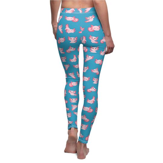 Cozy Cute Axolotl Print Women’s Leggings