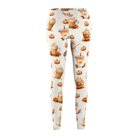 Pumpkin Spice Fall Inspired Graphic Print Women’s Leggings