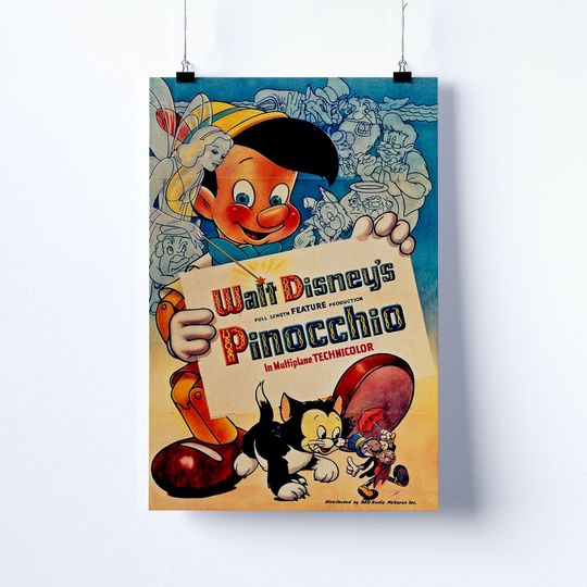 Disney Pinocchio Animated Character Premium Matte Vertical Poster