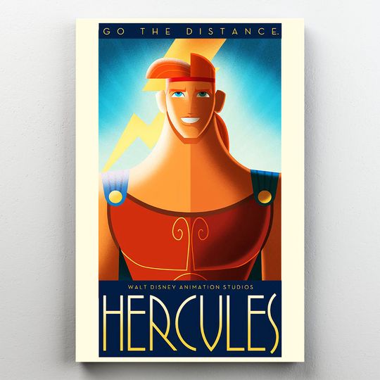 Vintage Disneyland Hercules Attraction Poster