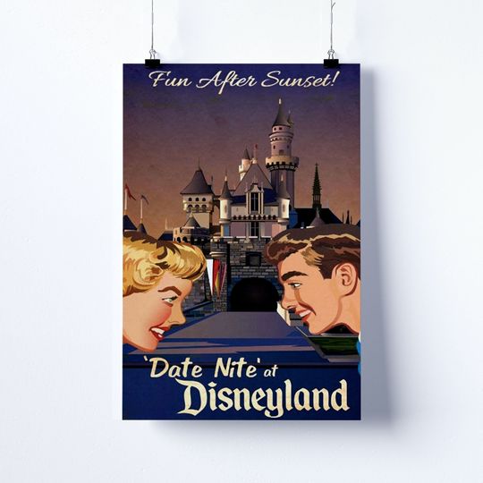 Fun after Sunset Poster, Date Nite at Disneyland Poster
