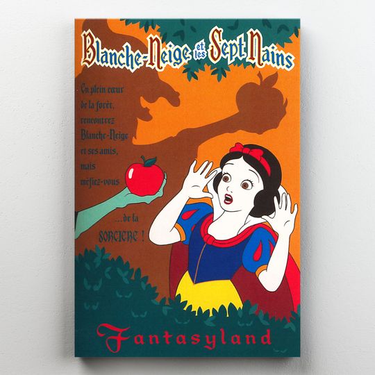 Vintage Style Disneyland Snow White'S Scary Adventures Poster