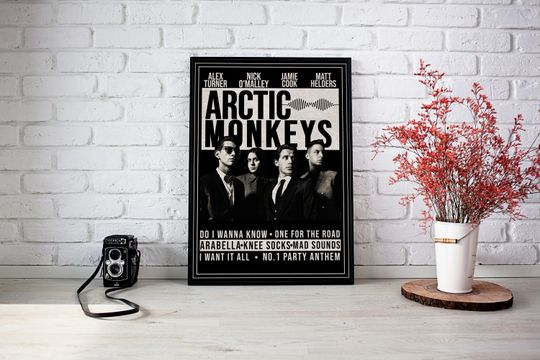 Arctic Monkeys Poster,Arctic Monkeys Retro Poster