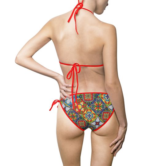 Women's Patchwork Bikini Swimsuit Colorful