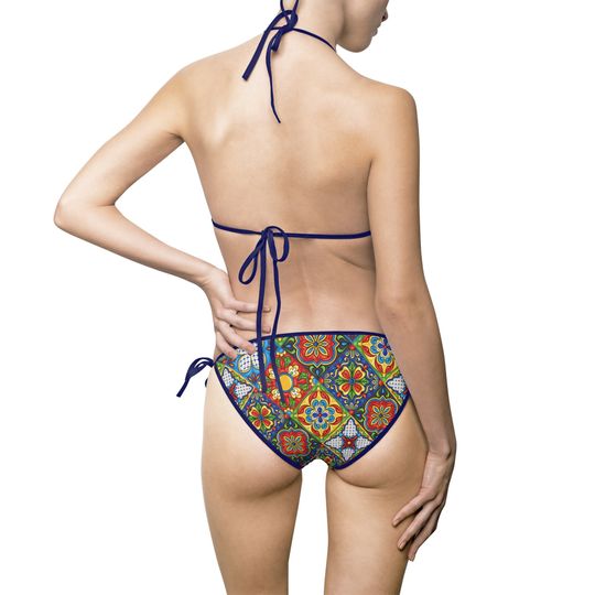 Women's Patchwork Bikini Swimsuit Colorful