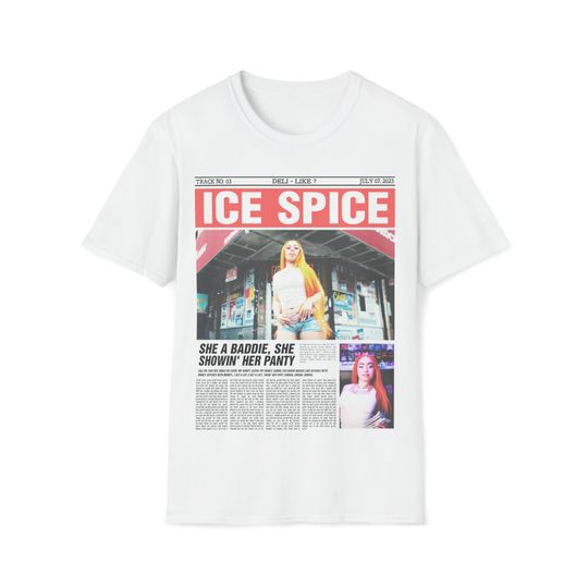 ICE SPICE Unisex Softstyle T-Shirt, Ice Spice DELI Rap Tee Concert T-Shirt