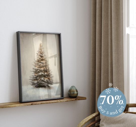 Vintage Christmas Tree Wall Art