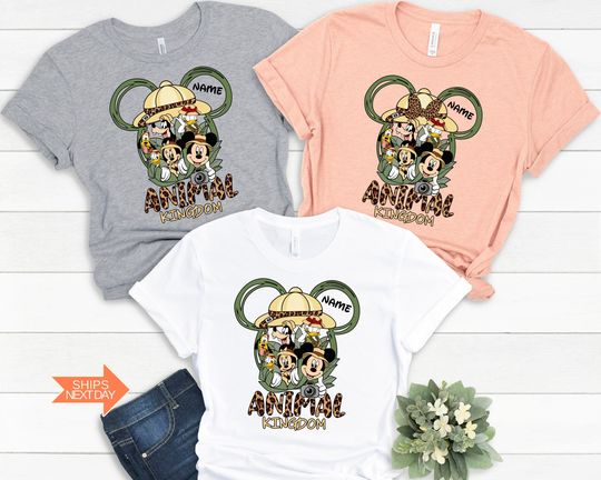 Disney Animal Kingdom Shirts, Animal Kingdom Custom Name Shirts, Animal Kingdom Family Matching Shirts