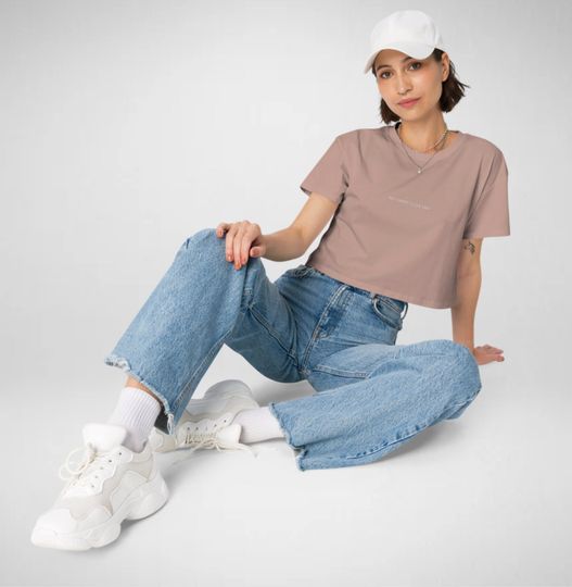 But Daddy I Love Him - Womens Embroidered Crop Top