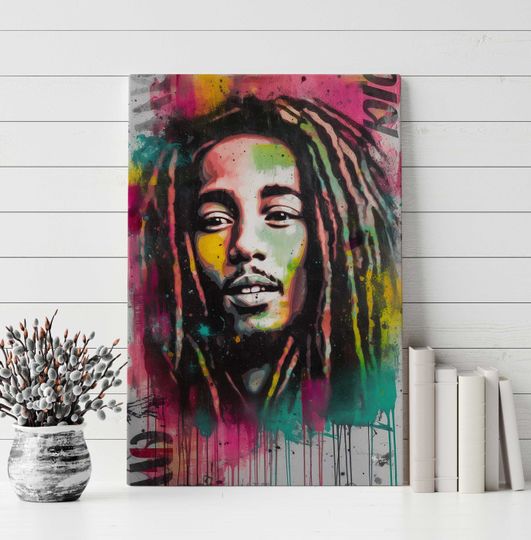 Reggae Legend Bob Marley, Bold Wall Dcor for Your Home or Office