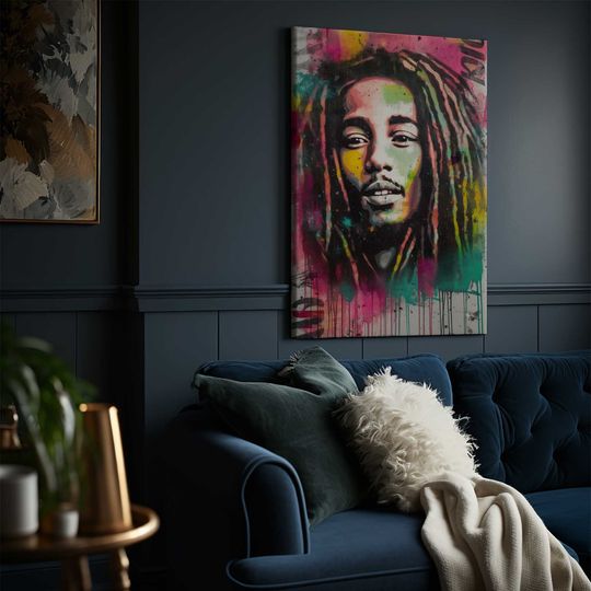 Reggae Legend Bob Marley, Bold Wall Dcor for Your Home or Office