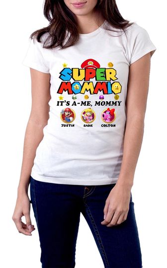 Personalized Super Mommio Shirt: Gamer Family T-Shirt