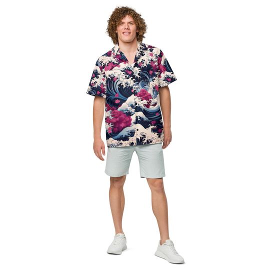 Premium Lightweight Button-Up Shirt "Deep Blue"