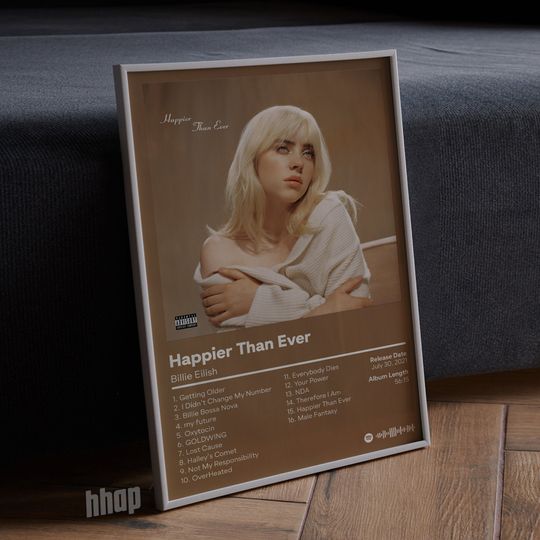 Billie Eilish - Happier Than Ever Album Cover Poster