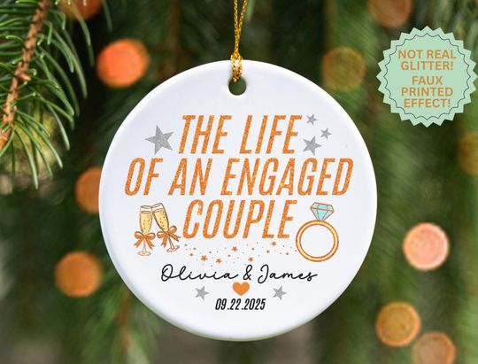 The Life of an Engaged Couple Ornament, Engagement Ornament for Couples, Fiance Ornament, Showgirl Era Gifts, New Album 12 Fan, Future Mrs