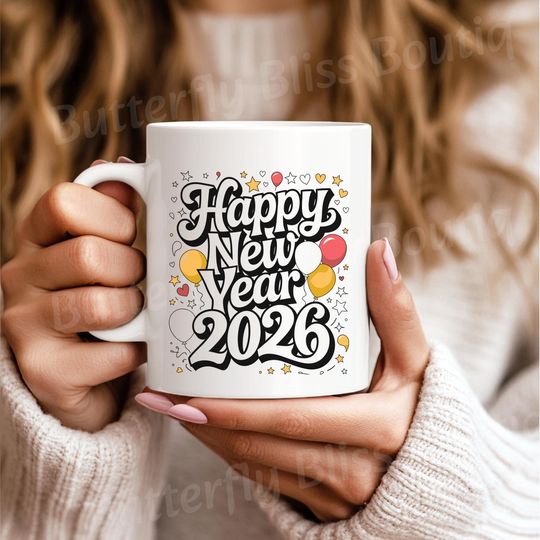 2026 Ceramic Mug New Year Coffee Mug Gift for Loved Ones Friends and Family White New Year Gift Ideas