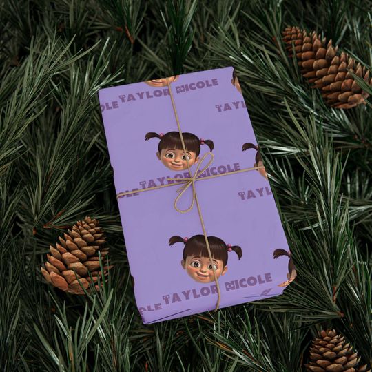 Boo From Monsters Inc Wrapping Paper | Personalized Gift Wrap