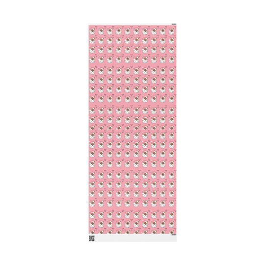 Pink Santa Holiday Wrapping Paper
