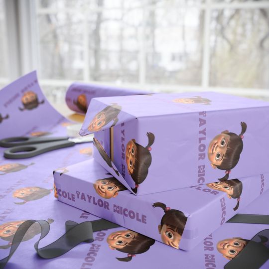 Boo From Monsters Inc Wrapping Paper | Personalized Gift Wrap