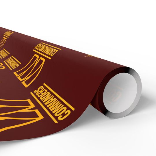 Washington Commanders Pattern Wrapping Papers | Burgundy Gift Wrap Roll