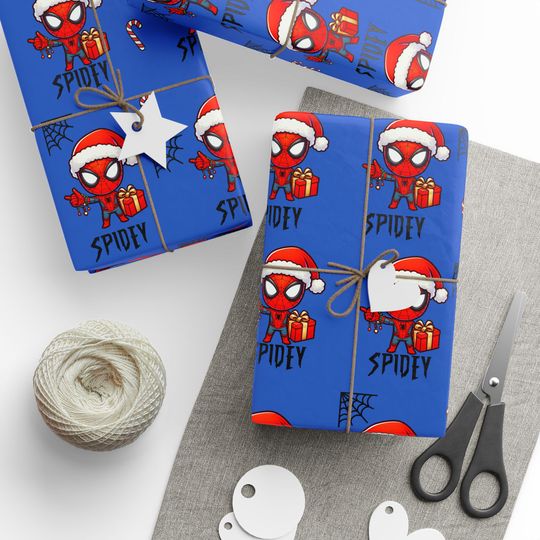 Spider Man Pattern Wrapping Paper | Superhero Spider Theme