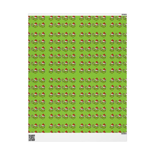 funny character Faces and Candy Canes Wrapping Papers | Christmas Pattern Roll