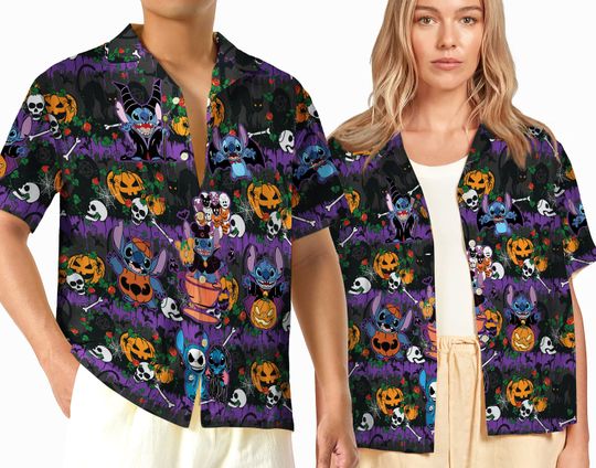 Disney Stitch Halloween Hawaiian
