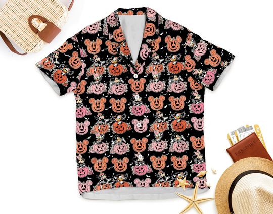 Disney Mickey Pumpkin Halloween Hawaiian