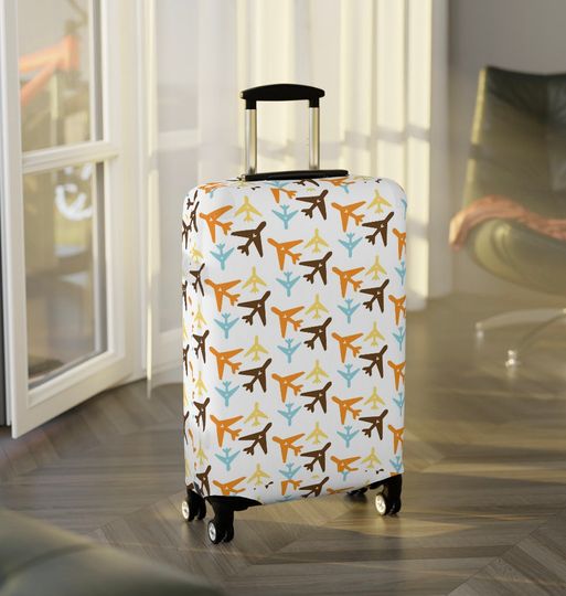 Multi-Color Plane Luggage Cover