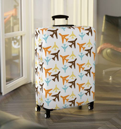 Multi-Color Plane Luggage Cover