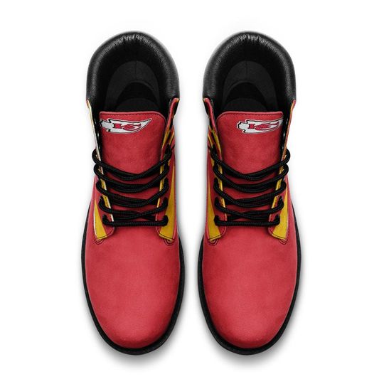 Chiefs Inspired Leather Casual Boots