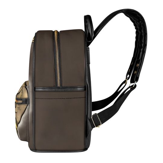 Steampunk Panda PU Mini Backpack
