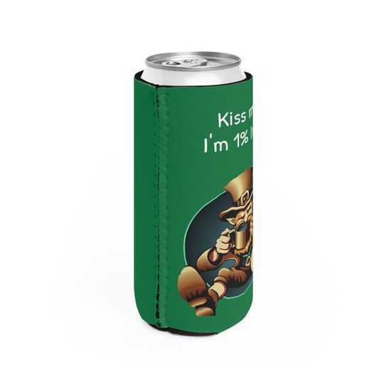 Funny St Patrick Day can cooler - Irish friend gift - sarcastic St Patrick can cooler - Everyone Irish gift-  Slim Can Cooler