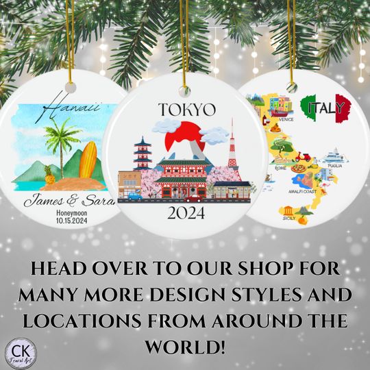 Custom Philadelphia Ornament, Personalized Ornament, Watercolor Cityscape, Philly PA Vacation Keepsake, Travel Souvenir