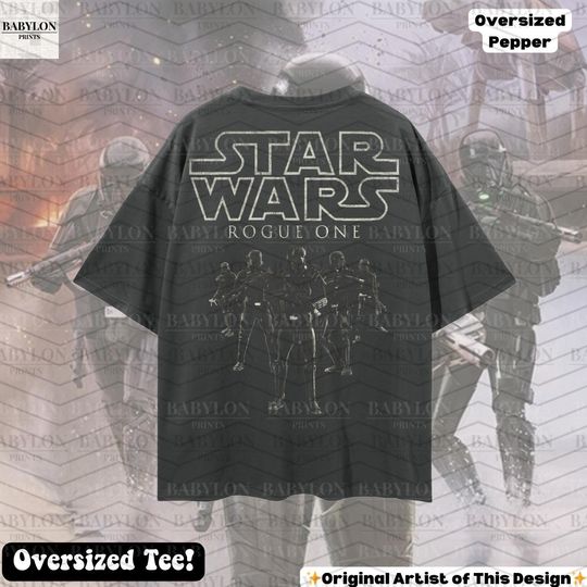 Oversized Star Wars Rogue One T-Shirt, Death Troopers, Rogue One, Andor Show, Scarif