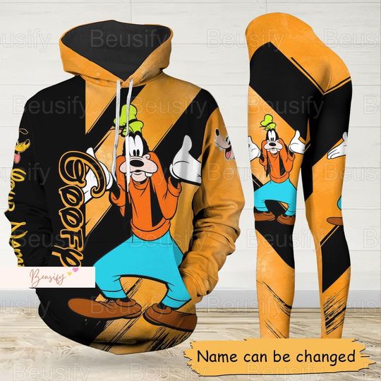Goofy Dog Hoodie/Leggings, Custom Goofy Dog Hoodie, Disney Goofy Leggings, Funny Goofy Hoodie