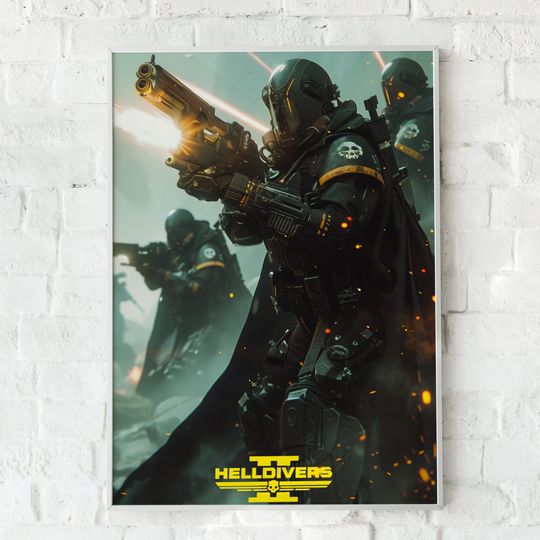HELLDIVERS 2, Game-Art, Printable, Wandkunst Malerei/Poster