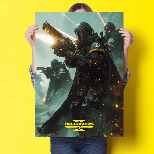 HELLDIVERS 2, Game-Art, Printable, Wandkunst Malerei/Poster