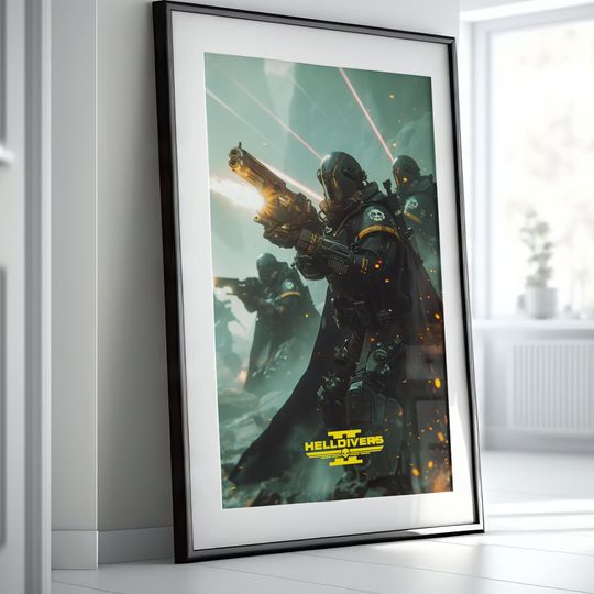 HELLDIVERS 2, Game-Art, Printable, Wandkunst Malerei/Poster