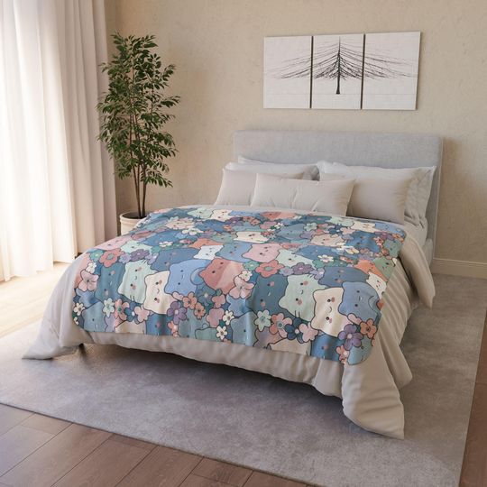 Kawaii Cat Sherpa Fleece Blanket