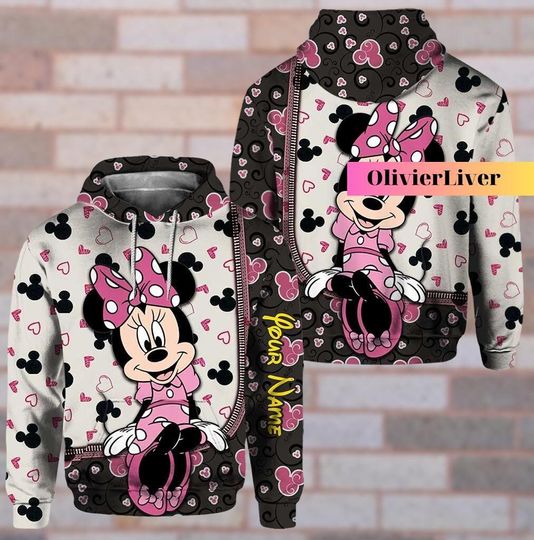 Minnie Mouse Hoodie Minnie Hoodie, Minnie Sweatshirt, Disney Minnie Hoodie
