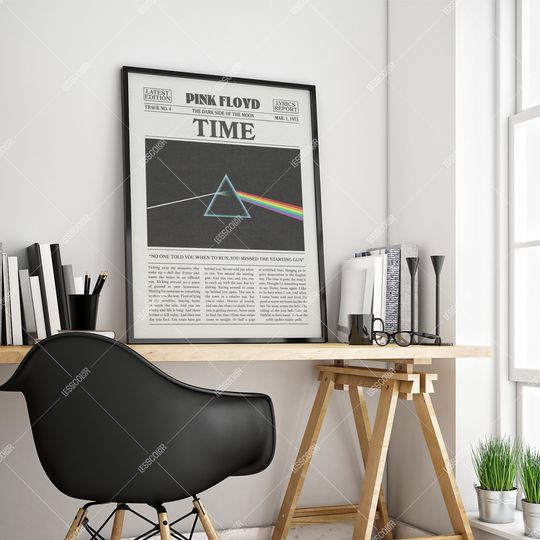 Pink Floyd Retro Poster, Time Poster