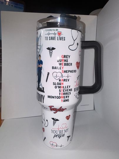 Greys Anatomy 40oz Quencher Tumbler