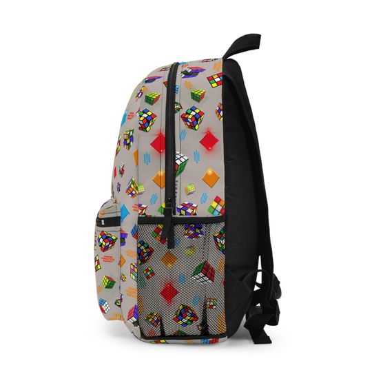 Beautiful Cube Design Backpack, Elegant Design Bag, Gift, Backpack for Cube Enthusiast, Gift for Students, Speedcube Competitors Bag