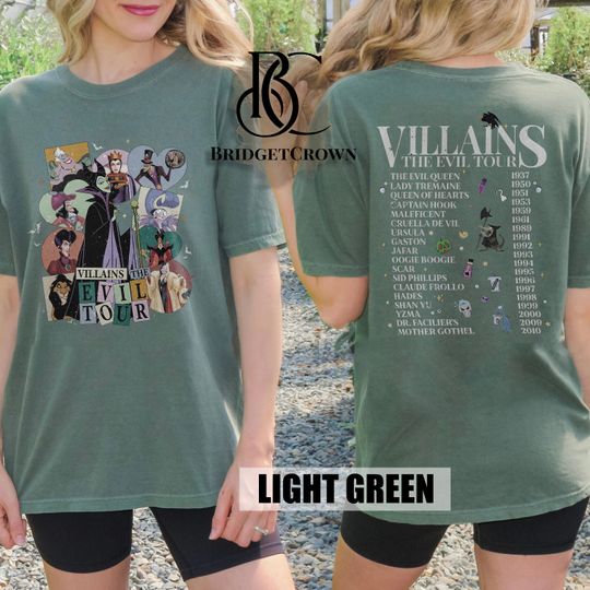 Two-sided Vintage Disney Villains Evil Tour Shirt