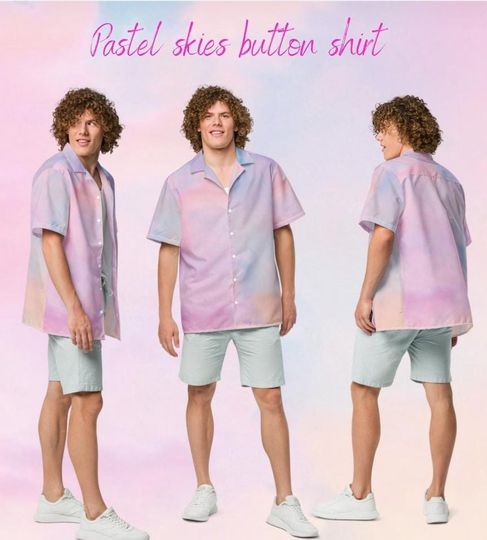 Pastel Eras Tour Shirt | Inspired Summer Skies Button down shirt