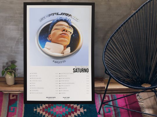 Rauw Alejandro - SATURNO | Album Cover Poster