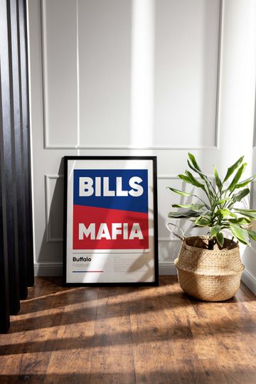 Buffalo Bills Football Poster - Iconic Printed Wall Art for Home & Living