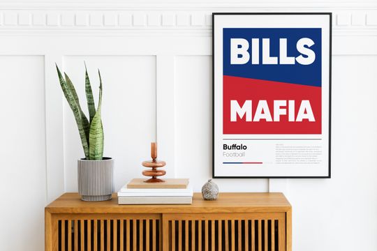 Buffalo Bills Football Poster - Iconic Printed Wall Art for Home & Living