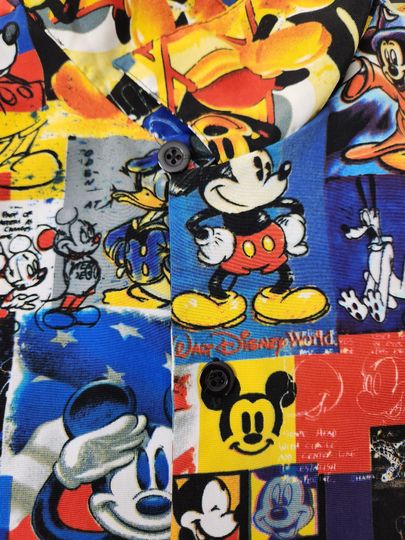 Vintage Mickey, Large, Mickey Mouse, Disney, Mosaic Print, Patchwork